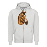 Dove Grey horse Zipper Hoodie - BarkalooDesign