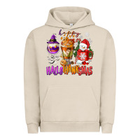 Pigment French Oak Happy Hallothanksmas wine glass and coffee Urban Hoodie - NancyCooperArtShop