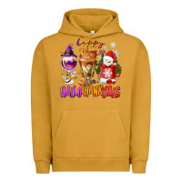 Pigment Peanut Butter Happy Hallothanksmas wine glass and coffee Urban Hoodie - NancyCooperArtShop