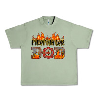 Oil Green firefighter dad Urban Heavy Tee - HRA Design Shop