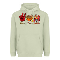 Matcha peace love firefighter Heavyweight Hoodie - NancyCooperArtShop