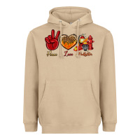 Mushroom peace love firefighter Heavyweight Hoodie - NancyCooperArtShop