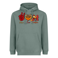 Sage peace love firefighter Heavyweight Hoodie - NancyCooperArtShop