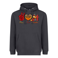 Smoke peace love firefighter Heavyweight Hoodie - NancyCooperArtShop