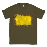 Army Green gemstone yellow leopard background Classic Tee - JahusDesignShop