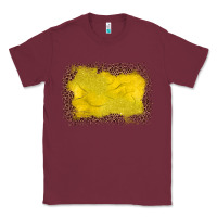 Burgundy gemstone yellow leopard background Classic Tee - JahusDesignShop