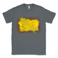 Charcoal Heather gemstone yellow leopard background Classic Tee - JahusDesignShop