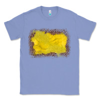 Colony Blue gemstone yellow leopard background Classic Tee - JahusDesignShop