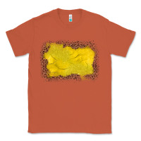 Copper gemstone yellow leopard background Classic Tee - JahusDesignShop