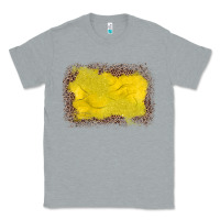 Heather Grey gemstone yellow leopard background Classic Tee - JahusDesignShop