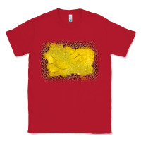 Red gemstone yellow leopard background Classic Tee - JahusDesignShop