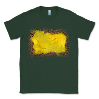 Sports Green gemstone yellow leopard background Classic Tee - JahusDesignShop