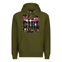 Army Green black girl magic Premium Hoodie - Artiststas