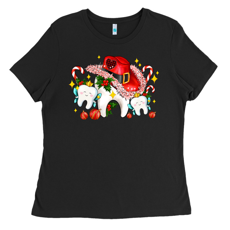 Dental Christmas Teeth And Candies Ladies Tee by AdoDesignShop | Teevron
