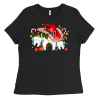 Black dental Christmas teeth and candies Ladies Tee - AdoDesignShop