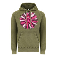 Vintage Olive breast awareness cancer pink sunflower Vintage Hoodie - RanaPortraitStore
