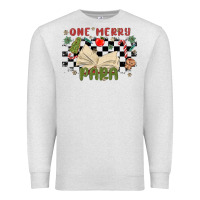 Oatmeal Heather one merry para Premium Sweatshirt - MaliasSmallBusiness