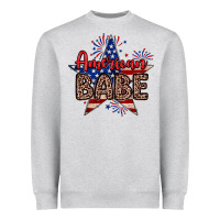 Heather Grey American babe Heavyweight Sweatshirt - Neo Western