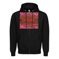 Black floral leopard mama tumbler Zipper Hoodie - BarkalooDesign