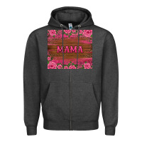 Charcoal Heather floral leopard mama tumbler Zipper Hoodie - BarkalooDesign