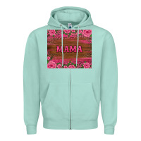 Seafoam floral leopard mama tumbler Zipper Hoodie - BarkalooDesign