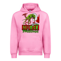 Fuchsia Pink Christmas Character Nurse Urban Hoodie - NancyCooperArtShop