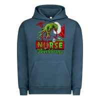 Pigment Midnight Navy Christmas Character Nurse Urban Hoodie - NancyCooperArtShop