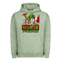 Pigment Oil Green Christmas Character Nurse Urban Hoodie - NancyCooperArtShop