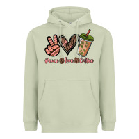 Matcha peace love coffee Heavyweight Hoodie - NancyCooperArtShop