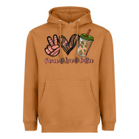 Peace Love Coffee Heavyweight Hoodie | Teevron