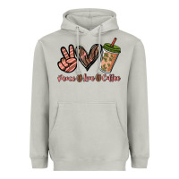 Moon Dust peace love coffee Heavyweight Hoodie - NancyCooperArtShop