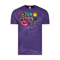Cloud Purple Tan Tipsy Vintage Tee - CowhideDigitalArt
