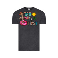 Vintage Black Tan Tipsy Vintage Tee - CowhideDigitalArt