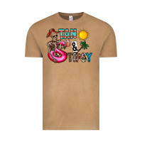 Vintage Camel Tan Tipsy Vintage Tee - CowhideDigitalArt