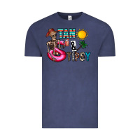 Vintage Denim Tan Tipsy Vintage Tee - CowhideDigitalArt