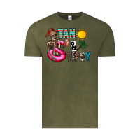 Vintage Olive Tan Tipsy Vintage Tee - CowhideDigitalArt