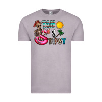 Vintage Zinc Tan Tipsy Vintage Tee - CowhideDigitalArt