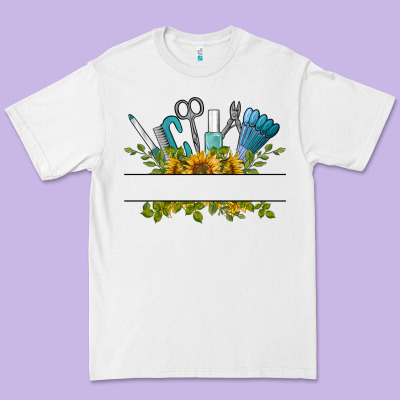 Customize Nail Tools With Sunflower Premium Tee Designed By Barkaloodesign