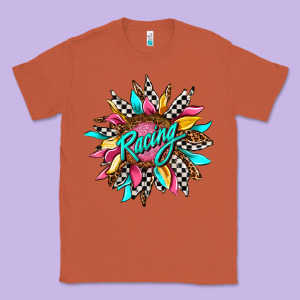 Racing Sunflower Front Classic Tee Designed By Adodesignshop