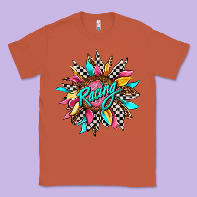 Racing Sunflower Front Classic Tee Designed By Adodesignshop