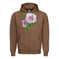 Chestnut Silver Lining Rose Zipper Hoodie - LillyAllenDesigns