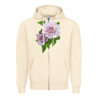 Sandshell Silver Lining Rose Zipper Hoodie - LillyAllenDesigns