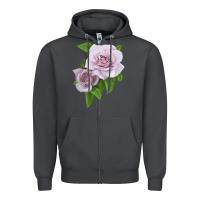 Smoke Silver Lining Rose Zipper Hoodie - LillyAllenDesigns