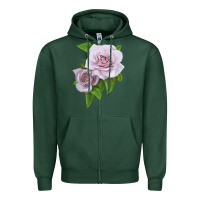 Sports Green Silver Lining Rose Zipper Hoodie - LillyAllenDesigns