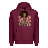 Burgundy blessed black woman Premium Hoodie - Artiststas