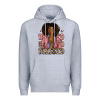 Heather Grey blessed black woman Premium Hoodie - Artiststas
