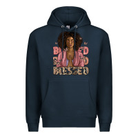 Navy blessed black woman Premium Hoodie - Artiststas