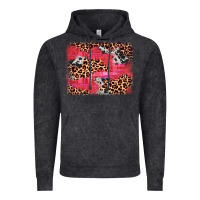 Vintage Black valentine's day cowhide leopard background Vintage Hoodie - JahusDesignShop