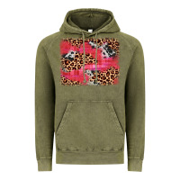 Vintage Olive valentine's day cowhide leopard background Vintage Hoodie - JahusDesignShop