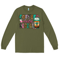 Army Green nurse coffee repeat Long Sleeve Tee - Jasminsmagicworld